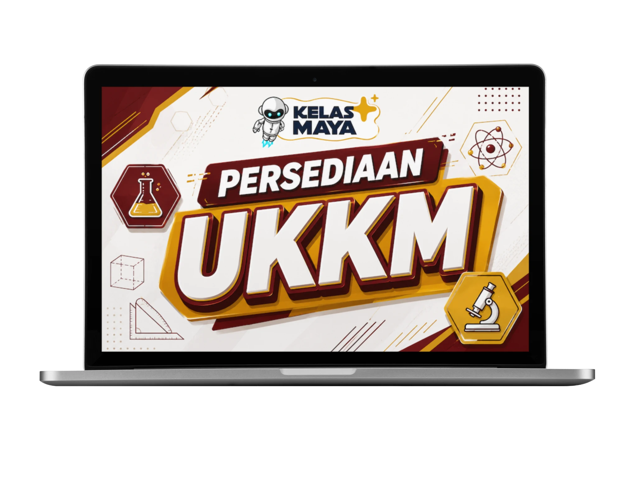 Paparan portal simulasi UKKM Kelas Maya pada komputer riba